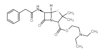 2-(diethylamino)ethyl (2S,5R,6R)-3,3-dimethyl-7-oxo-6-[(2-phenylacetyl)amino]-4-thia-1-azabicyclo[3.2.0]heptane-2-carboxylate_3689-73-4