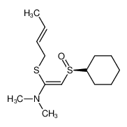 (SS)-1-[(E)-but-2-enylsulfanyl]-2-(cyclohexylsulfinyl)-1-(N,N-dimethylamino)-(Z)-ethene_385837-66-1