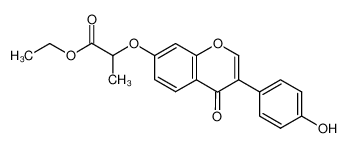 7-(1-ethoxy- carbonylethyl)oxy-3-(4-hydroxyphenyl)-4H-1-benzopyran-4-one_38594-18-2