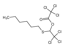 (2,2,2-Trichlor-1-hexylmercapto-ethyl)-trichloracetat_38613-65-9