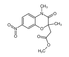 methyl 2-(2,4-dimethyl-7-nitro-2H-1,4-benzoxazin-3(4H)-on-2-yl)acetate_386214-89-7