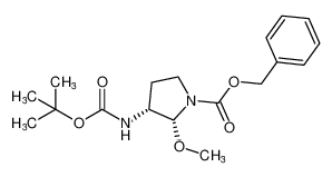 rel-benzyl (2R,3R)-3-((tert-butoxycarbonyl)amino)-2-methoxypyrrolidine-1-carboxylate_386217-25-0