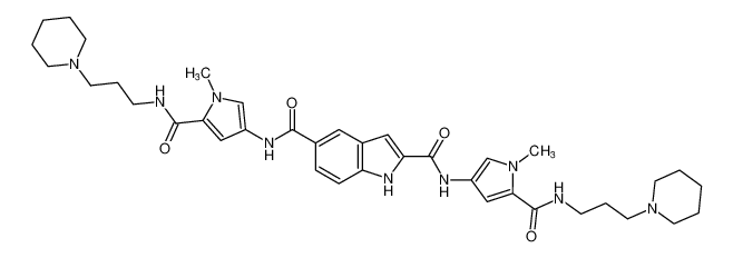 1H-Indole-2,5-dicarboxamide,N,N'-bis[1-methyl-5-[[[3-(1-piperidinyl)propyl]amino]carbonyl]-1H-pyrrol-3-yl]-_386250-61-9
