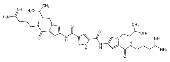 1H-Pyrazole-3,5-dicarboxamide,N,N'-bis[5-[[(4-amino-4-iminobutyl)amino]carbonyl]-1-(3-methylbutyl)-1H-pyrrol-3-yl]-_386250-73-3
