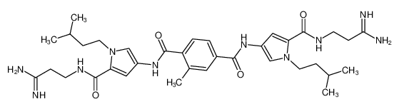 1,4-Benzenedicarboxamide,N,N'-bis[5-[[(3-amino-3-iminopropyl)amino]carbonyl]-1-(3-methylbutyl)-1H-pyrrol-3-yl]-2-methyl-_386253-04-9