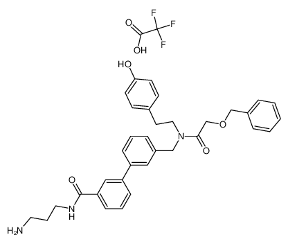 N-(3-Aminopropyl)-3'-{[[2-(benzyloxy)acetyl](4-hydroxyphenethyl)amino]methyl}[1,1'-biphenyl]-3-carboxamide trifluoroacetate_386291-90-3