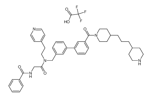 N-(2-Oxo-2-{{[3'-({4-[3-(4-piperidinyl)propyl]-1-piperidinyl}carbonyl)[1,1'-biphenyl]-3-yl]methyl}[2-(4-pyridinyl)ethyl]amino}ethyl)benzamide trifluoroacetate_386294-78-6