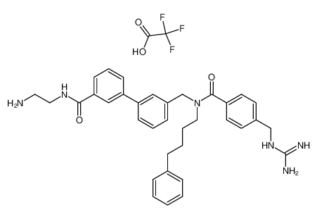 N-(2-Aminoethyl)-3'-{[[4-({[amino(imino)methyl]amino}methyl)benzoyl](4-phenylbutyl)amino]methyl}-1,1'-biphenyl-3-carboxamide trifluoroacetate_386297-44-5