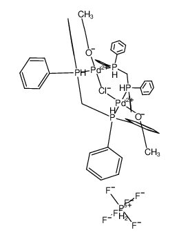[Pd2(COC2H5)2(μ-Cl)(bis(diphenylphospino)methane-PP)2]PF6_386714-25-6
