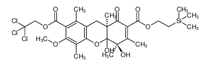rel-7-(2,2,2-trichloroethyl) 2-(2-(trimethylsilyl)ethyl) (4R,9aS)-4,4a-dihydroxy-6-methoxy-3,4,5,8,9a-pentamethyl-1-oxo-4,4a,9,9a-tetrahydro-1H-xanthene-2,7-dicarboxylate_386746-28-7