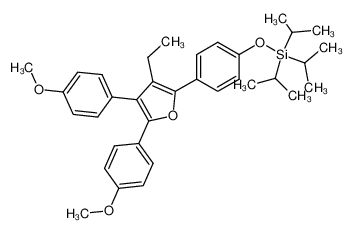 {4-[3-Ethyl-4,5-bis-(4-methoxy-phenyl)-furan-2-yl]-phenoxy}-triisopropyl-silane_386748-23-8