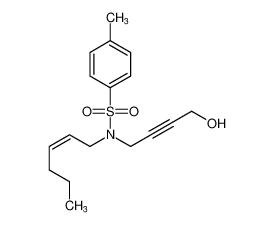 (Z)-N-(hex-2-en-1-yl)-N-(4-hydroxybut-2-yn-1-yl)-4-methylbenzenesulfonamide_386750-71-6