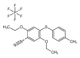 2,5-diethoxy-4-(4-methylphenyl)sulfanylbenzenediazonium,hexafluorophosphate_38686-70-3