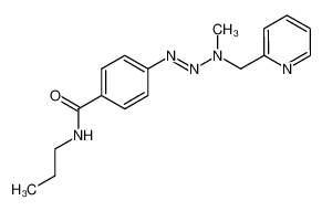4-(3-methyl-3-(pyridin-2-ylmethyl)triaz-1-en-1-yl)-N-propylbenzamide_38728-27-7