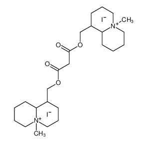 1,1'-((malonylbis(oxy))bis(methylene))bis(5-methyldecahydroquinolizin-5-ium) iodide_38734-27-9