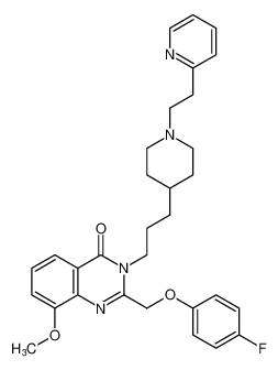 2-((4-fluorophenoxy)methyl)-8-methoxy-3-(3-(1-(2-(pyridin-2-yl)ethyl)piperidin-4-yl)propyl)quinazolin-4(3H)-one_387346-42-1
