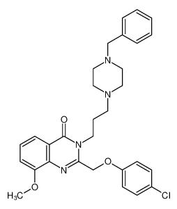 3-(3-(4-benzylpiperazin-1-yl)propyl)-2-((4-chlorophenoxy)methyl)-8-methoxyquinazolin-4(3H)-one_387346-52-3