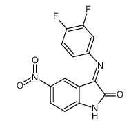3-((3,4-difluorophenyl)imino)-5-nitroindolin-2-one_387366-44-1