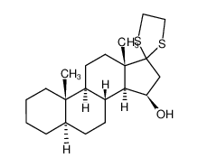 17,17-Aethylendithio-5α-androstan-15β-ol_38776-16-8
