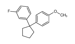 1-fluoro-3-(1-(4-methoxyphenyl)cyclopentyl)benzene_38777-84-3