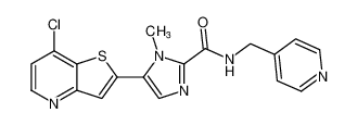 5-(7-chlorothieno[3,2-b]pyridin-2-yl)-1-methyl-N-(pyridin-4-ylmethyl)-1H-imidazole-2-carboxamide_387819-13-8