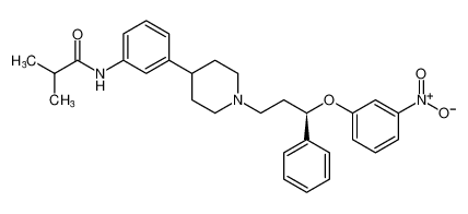 (R)-N-(3-(1-(3-(3-nitrophenoxy)-3-phenylpropyl)piperidin-4-yl)phenyl)isobutyramide_387826-93-9
