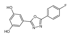 5-[5-(4-fluorophenyl)-1,3,4-oxadiazol-2-yl]benzene-1,3-diol_387866-93-5