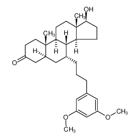 17β-hydroxy-7α-(3-(3,5-dimethoxyphenyl)propyl)-5α-androstan-3-one_387871-46-7
