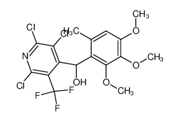(2,3,4-trimethoxy-6-methylphenyl)(2,3,6-trichloro-5-trifluoromethyl-pyridin-4-yl)methanol_387880-88-8