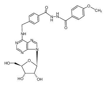 N-(4-methoxy-benzoyl)-N'-{4-[(9-β-D-ribofuranosyl-9H-purin-6-ylamino)-methyl]-benzoyl}-hydrazine_38790-42-0