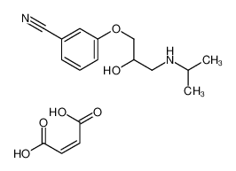 (Z)-but-2-enedioic acid,3-[2-hydroxy-3-(propan-2-ylamino)propoxy]benzonitrile_38791-51-4
