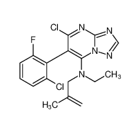 5-chloro-6-(2-chloro-6-fluorophenyl)-N-ethyl-N-(2-methylallyl)-[1,2,4]triazolo[1,5-a]pyrimidin-7-amine_388060-07-9