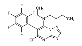 N-butyl-5-chloro-N-ethyl-6-(perfluorophenyl)-[1,2,4]triazolo[1,5-a]pyrimidin-7-amine_388060-76-2