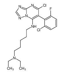 N1-(5-chloro-6-(2-chloro-6-fluorophenyl)-[1,2,4]triazolo[1,5-a]pyrimidin-7-yl)-N5,N5-diethylpentane-1,5-diamine_388061-54-9