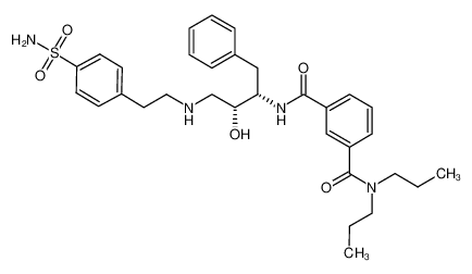 N1-[(1S,2R)-3-({2-[4-(aminosulfonyl)phenyl]ethyl}amino)-1-benzyl-2-hydroxypropyl]-N3,N3-dipropylisophthalamide_388062-64-4