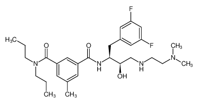 N1-((2S,3R)-1-(3,5-difluorophenyl)-4-((2-(dimethylamino)ethyl)amino)-3-hydroxybutan-2-yl)-5-methyl-N3,N3-dipropylisophthalamide_388063-25-0