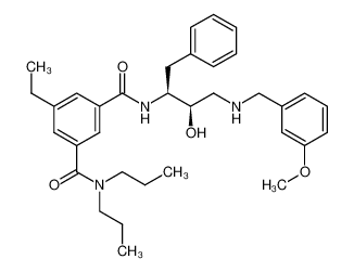 N1-{(1S,2R)-1-benzyl-2-hydroxy-3-[(3-methoxybenzyl)amino]propyl}-5-ethyl-N3,N3-dipropylisophthalamide_388064-96-8