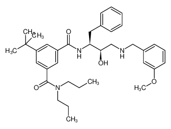 N1-{(1S,2R)-1-benzyl-2-hydroxy-3-[(3-methoxybenzyl)amino]propyl}-5-tert-butyl-N3,N3-dipropylisophthalamide_388064-98-0