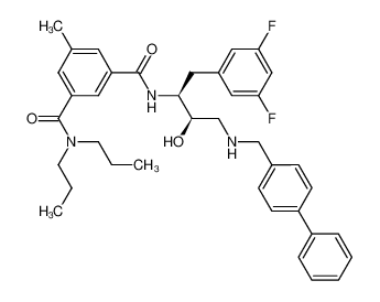 N1-[(1S,2R)-3-[([1,1'-biphenyl]-4-ylmethyl)amino]-1-(3,5-difluorobenzyl)-2-hydroxypropyl]-5-methyl-N3,N3-dipropylisophthalamide_388065-78-9