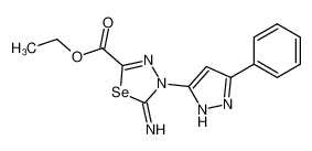 5-Imino-4-(5-phenyl-2H-pyrazol-3-yl)-4,5-dihydro-[1,3,4]selenadiazole-2-carboxylic acid ethyl ester_388076-38-8