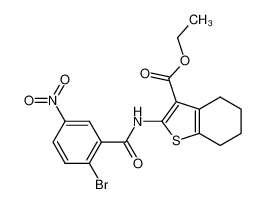 ethyl 2-[(2-bromo-5-nitrobenzoyl)amino]-4,5,6,7-tetrahydro-1-benzothiophene-3-carboxylate_388085-09-4