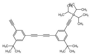((3-(tert-butyl)-5-((3-(tert-butyl)-5-ethynylphenyl)buta-1,3-diyn-1-yl)phenyl)ethynyl)triisopropylsilane_388092-71-5