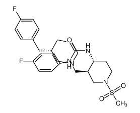 1-{(3R,4R)-3-[(S)-3-(4-fluoro-benzyl)-piperidin-1-ylmethyl]-1-methanesulfonyl-piperidin-4-yl}-3-(4-fluoro-phenyl)-urea_388103-58-0
