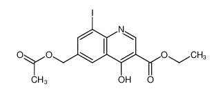 ethyl 6-[(acetyloxy)methyl]-4-hydroxy-8-iodo-3-quinolinecarboxylate_388121-71-9
