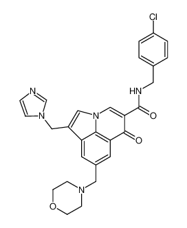 N-(4-chlorobenzyl)-1-(1 H-imidazol-1-ylmethyl)-8-(morpholin-4-ylmethyl)-6-oxo-6H-pyrrolo[3,2,1-ij]quinoline-5-carboxamide_388122-20-1