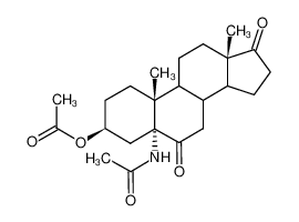 Acetic acid (3S,5R,10R,13S)-5-acetylamino-10,13-dimethyl-6,17-dioxo-hexadecahydro-cyclopenta[a]phenanthren-3-yl ester_38838-50-5