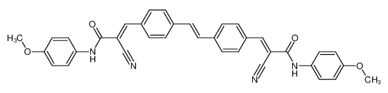 (E)-2-Cyano-3-[4-((Z)-2-{4-[(E)-2-cyano-2-(4-methoxy-phenylcarbamoyl)-vinyl]-phenyl}-vinyl)-phenyl]-N-(4-methoxy-phenyl)-acrylamide_38839-42-8