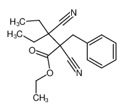 (+-)-3-Aethyl-2-benzyl-2,3-dicyan-valeriansaeure-aethylester_3884-43-3