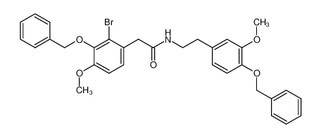 2-(3-Benzyloxy-2-bromo-4-methoxy-phenyl)-N-[2-(4-benzyloxy-3-methoxy-phenyl)-ethyl]-acetamide_38849-48-8