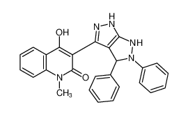 3-(4,5-diphenyl-1,4,5,6-tetrahydropyrazolo[3,4-c]pyrazol-3-yl)-4-hydroxy-1-methylquinolin-2(1H)-one_388569-55-9